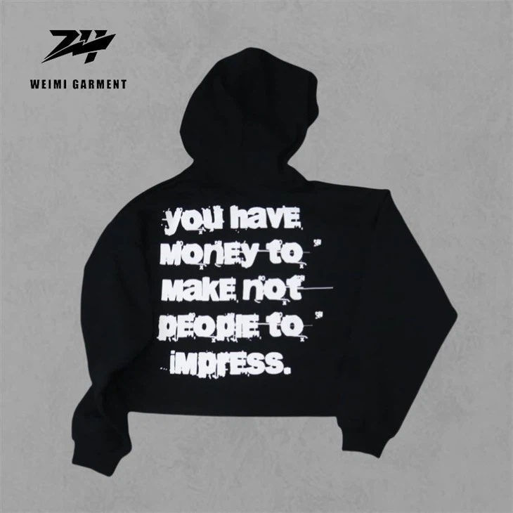 French Terry Unisex Oversized Cropped Hoodies French Terry Unisex Oversized Cropped Hoodies